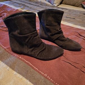 Nine West Brown Suede Ankle Boots